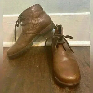 Nicole Womens sz‎ 6 Tara Super Soft Leather Round Toe Lace Up Booties